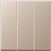 Лицевая панель Jung A creation для 3-кл. выключателя шампань картинка